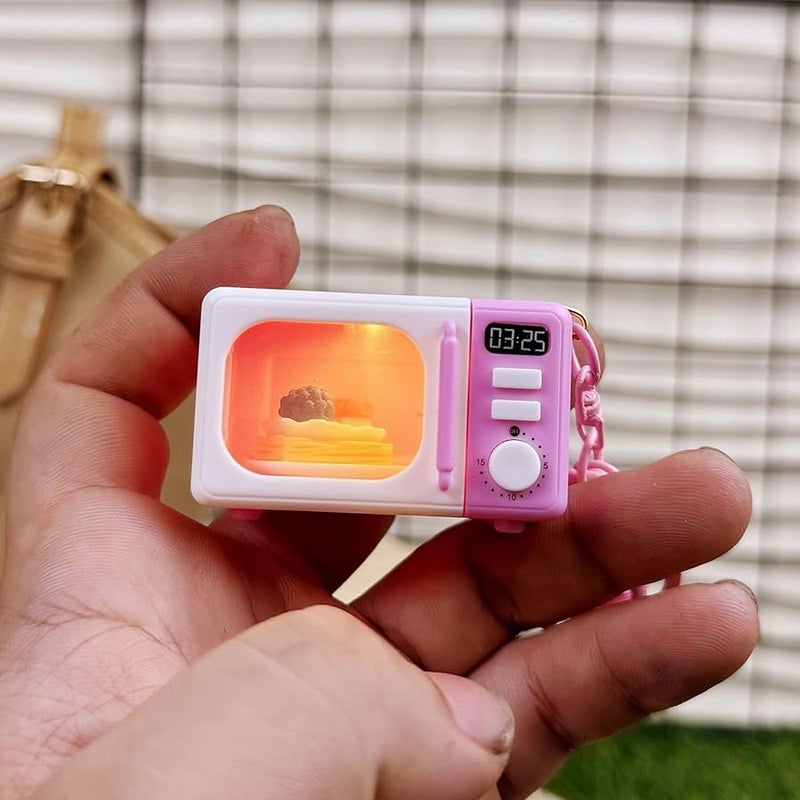 مطبخ تعليمي محاكي سلسلة مفاتيح هاتف فرن مصغر مع صوت ملون أ - Image 3